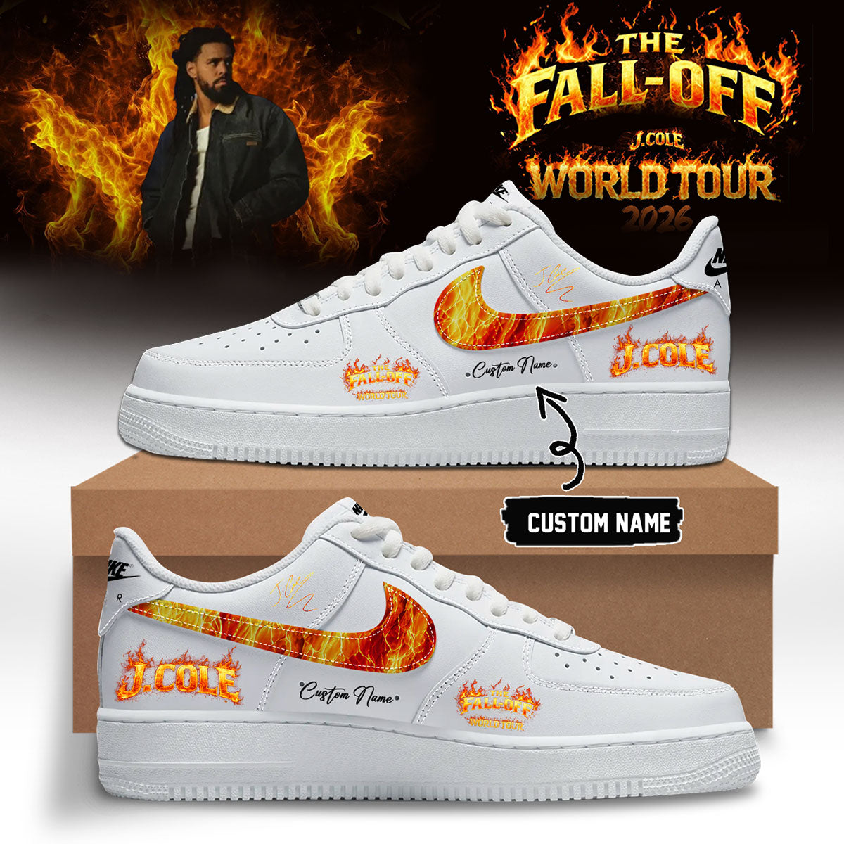J. Cole – “The Fall-Off Tour” – Limited Edition Signature – Shoes