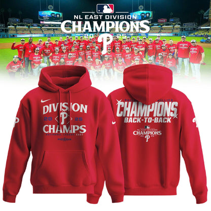 Philadelphia Phillies BACK-TO-BACK NL EAST CHAMPIONS Hoodie