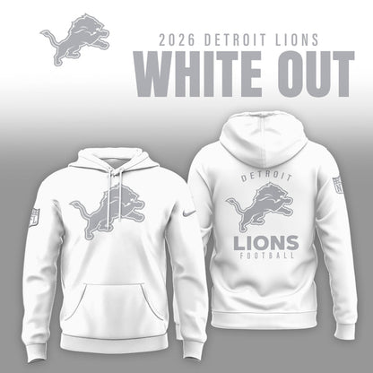 Detroit Lions 2026 Winter White Out Combo Hoodie