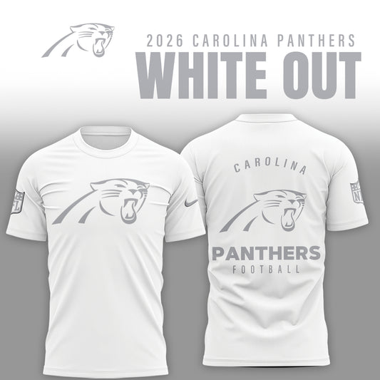 Carolina Panthers 2026 White Out Limited Edition T-Shirt