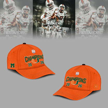 Miami Hurricanes Special Fiesta Bowl Champions Limited Edition Hoodie v2