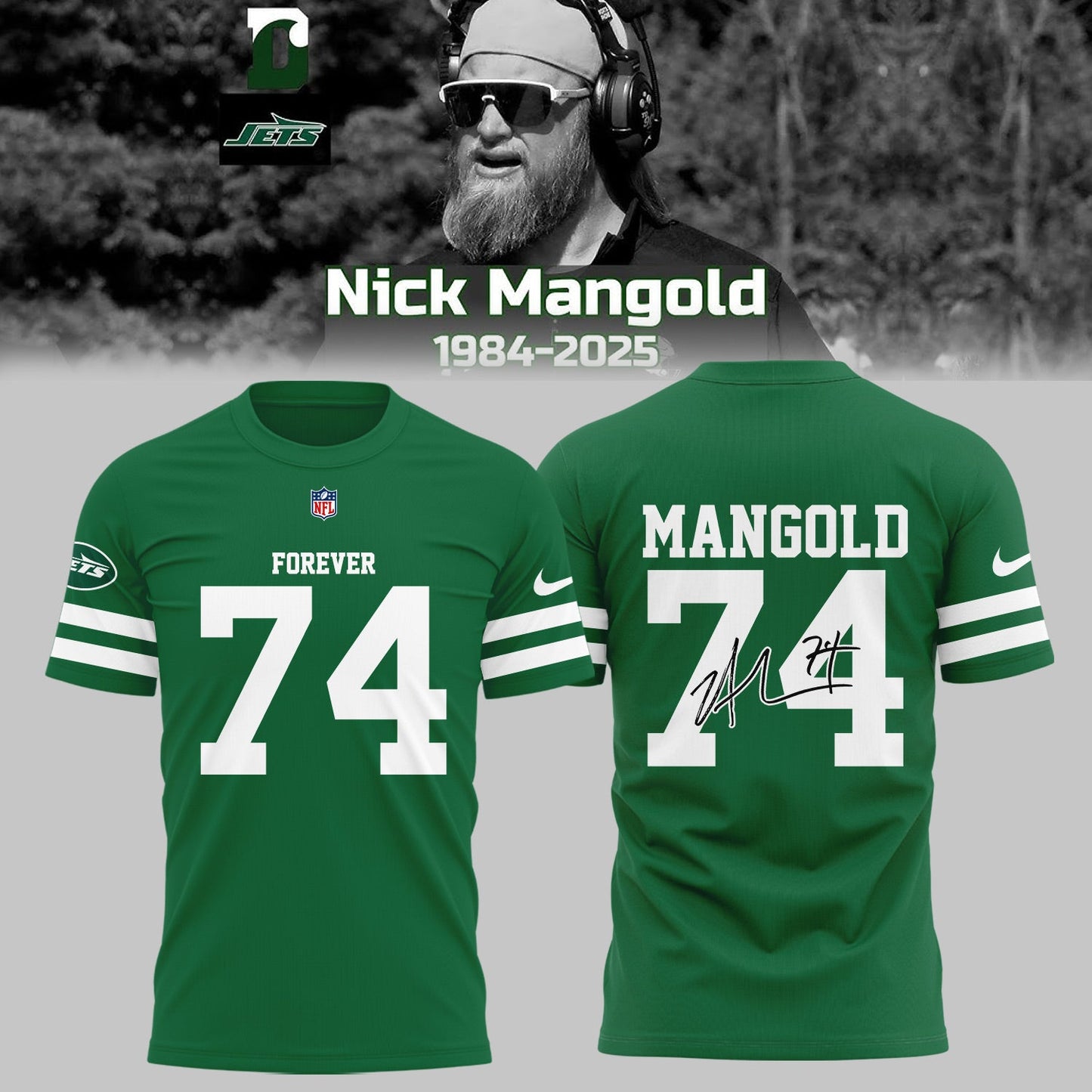 Rest In Peace – Forever 74 Nick Mangold Shirt