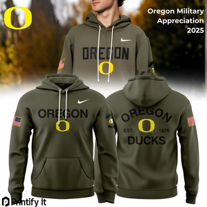 Oregon Ducks 2025 Military Appreciation Limited Edition Hoodie