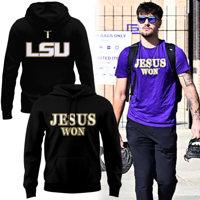 Limited Edition Tigers JESUS WON Black Hoodie-AB041125505