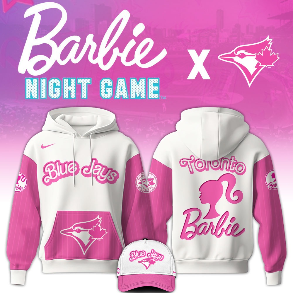 Limited Edition Blue Jays Baseball Barbie Night Hoodie-AB042525014