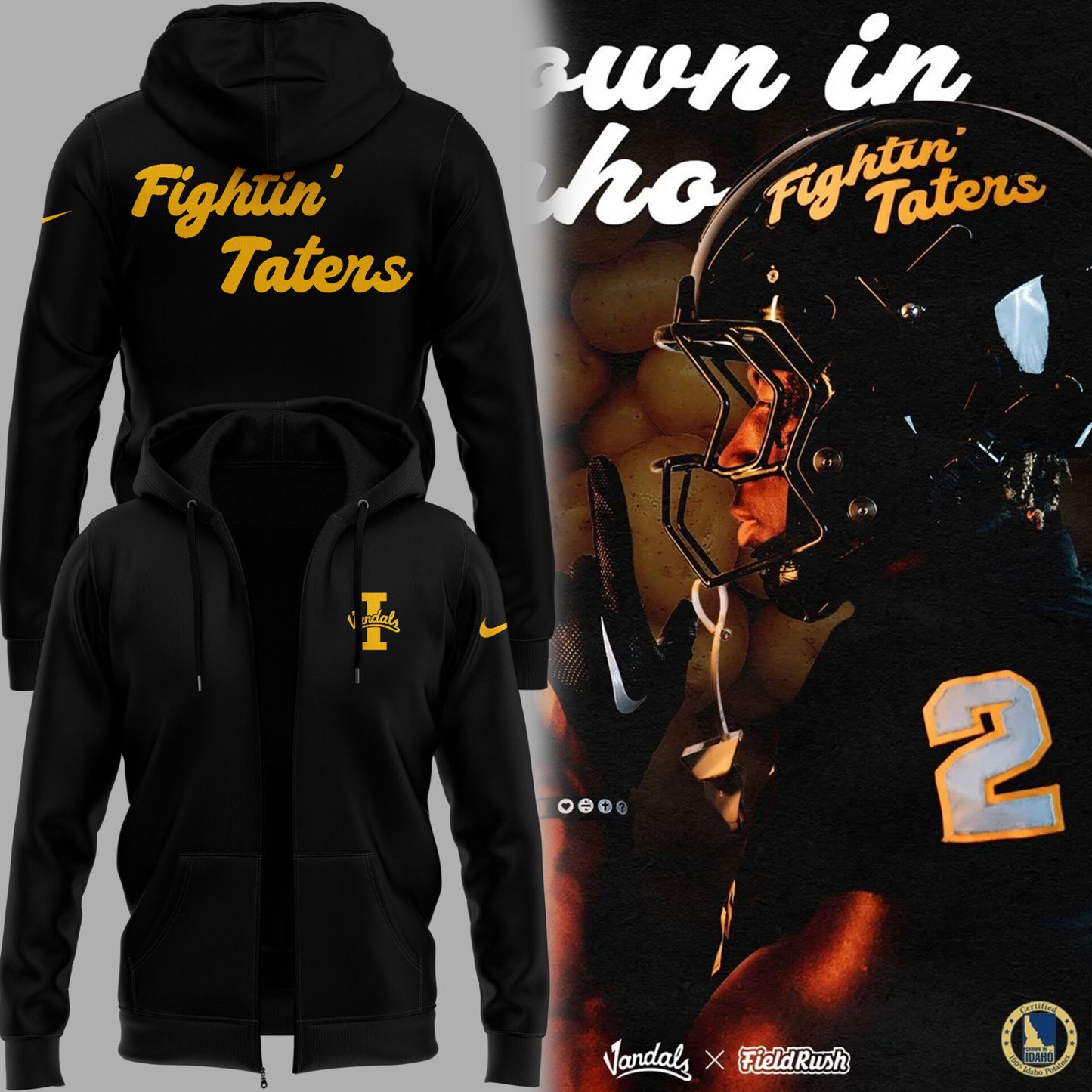 Limited Edition Fightin’ Taters ZIPHoodie