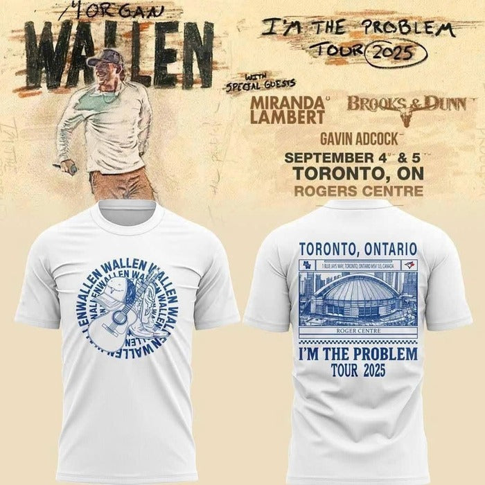 Limited Edition Toronto Baseball 'I'm The Problem Tour 25' MG TShirt-AB0907250009