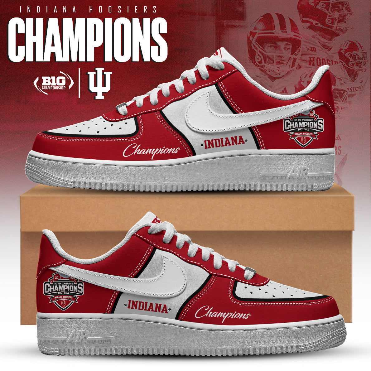 Indiana Hoosiers National Champions 2025/26 AF1 Sneaker