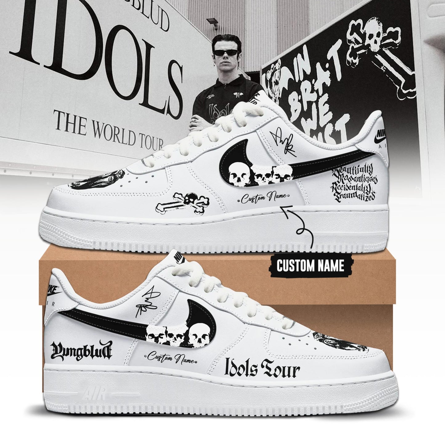 YBD Idols The World Tour 2026 Limited Edition AF1 Sneakers
