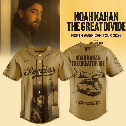 _ Colorado Rockies x Noah Kahan – “The Great Divide Tour 2026” Jersey Collection