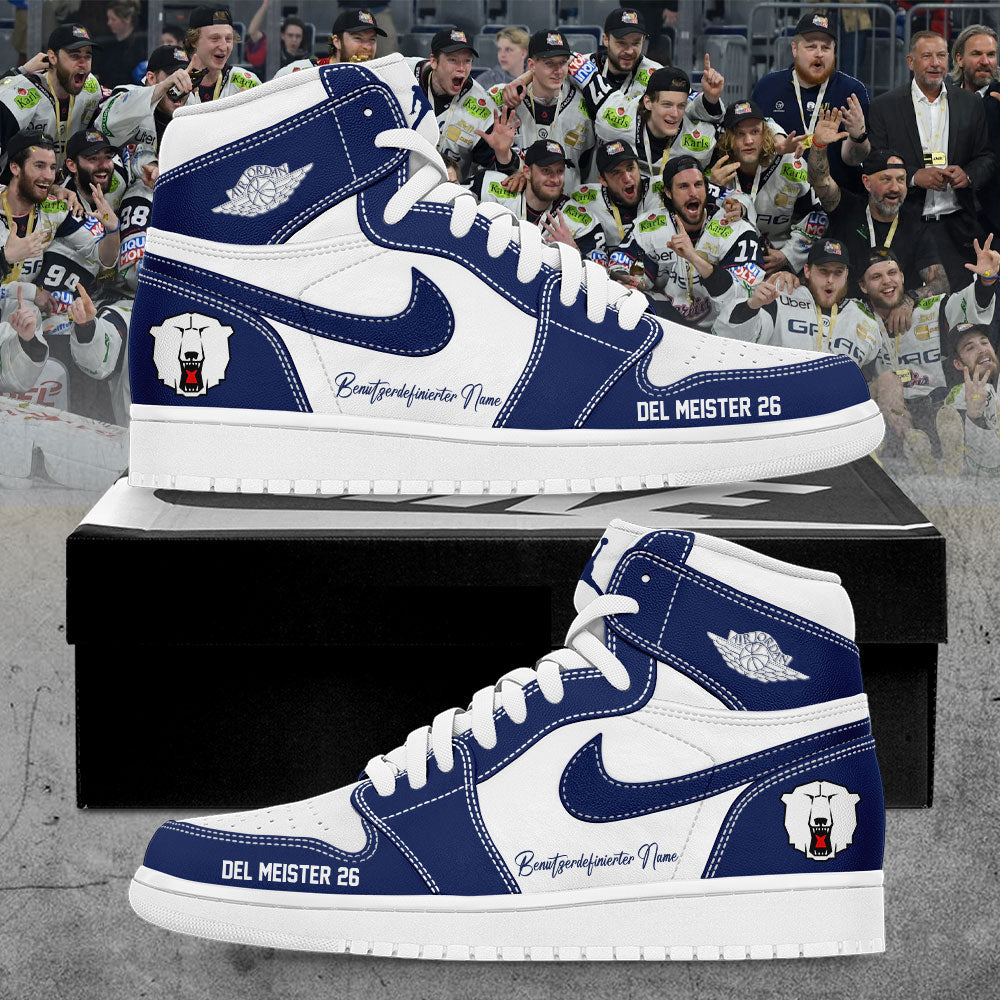 Eisbären Berlin Deutsche Eishockey Liga Meister 2026 Custom Name Shoes Blue