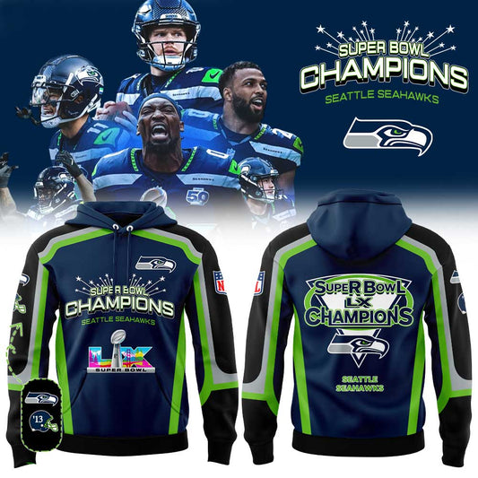 Seattle Seahawks Super Bowl LX Champions Limited Edition Hoodie