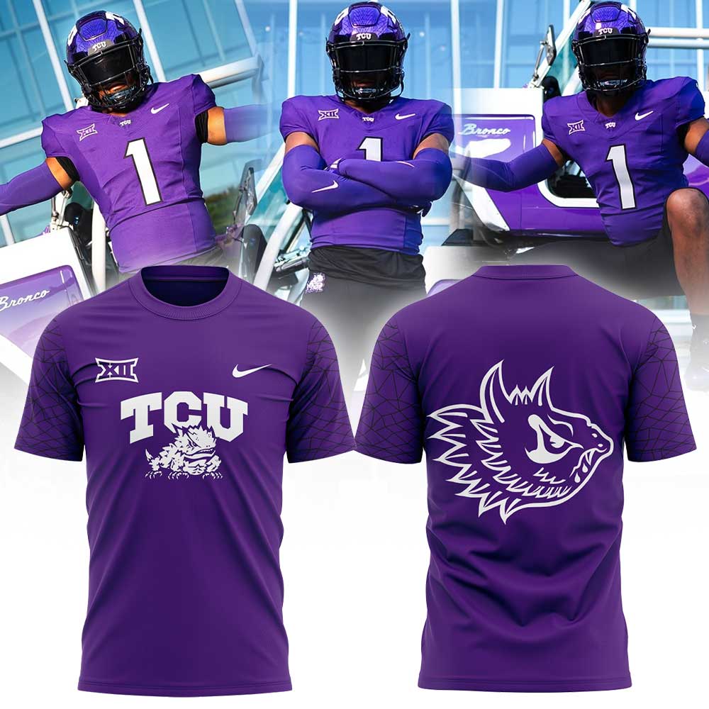 .   TCU The Best Uniform Combo Purple Shirt