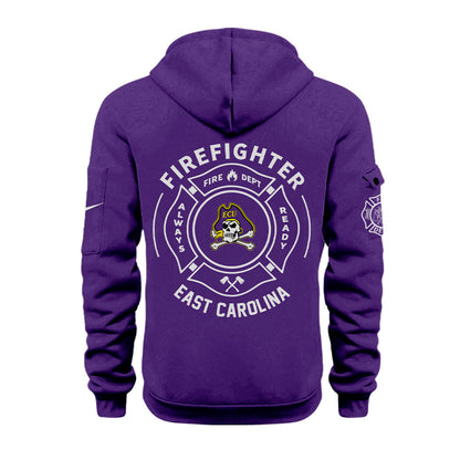 East Carolina Firefighter Application Day Zip 1/4 Hoodie