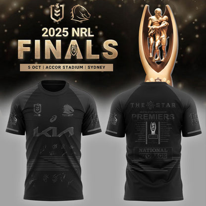 B.Broncos NRL Finals 2025 Champions Signature Combo Shirt