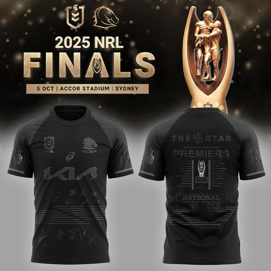 B.Broncos NRL Finals 2025 Champions Signature Combo Shirt