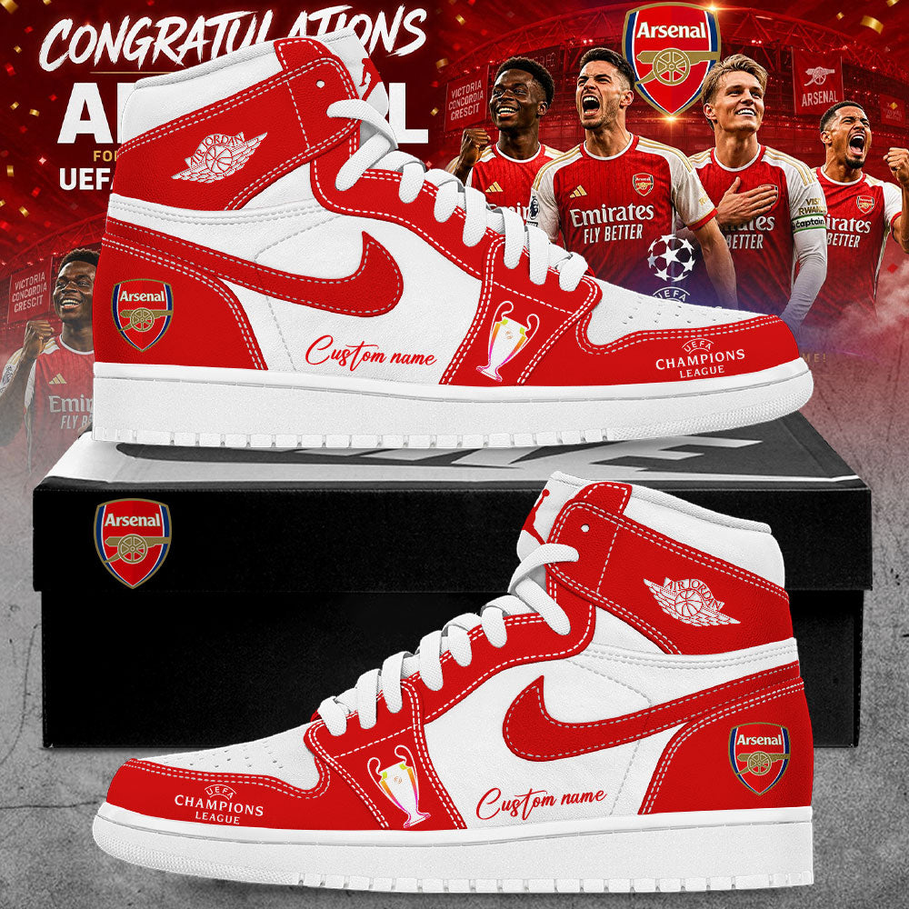 Arsenal x UEFA Champions League 2026 Custom Name Shoes