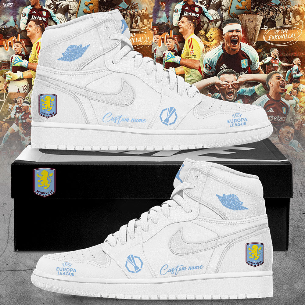 Aston Villa x UEFA Europa League 2026 Custom Name Shoes