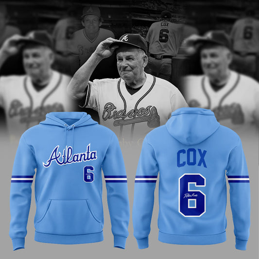 Legendary Braves Bobby Cox thanks you for memories Hoodie Blue