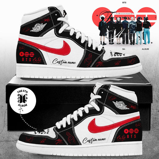 BTS The 5th Album World Tour 2026 Signature White Custom Name Shoes JD