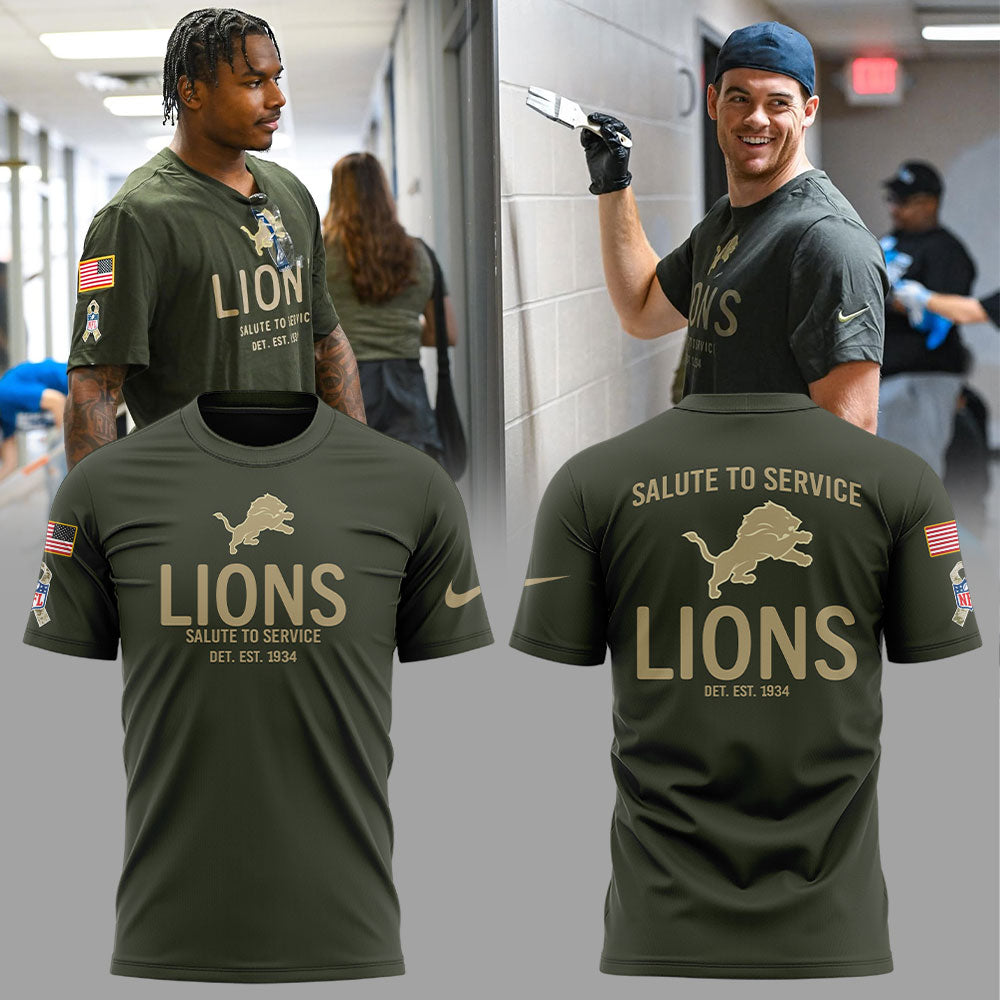 . D.Lions Salute to Service 2025 Combo Shirt