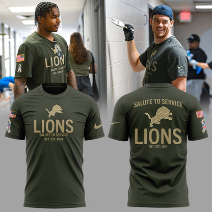 . D.Lions Salute to Service 2025 Combo Shirt