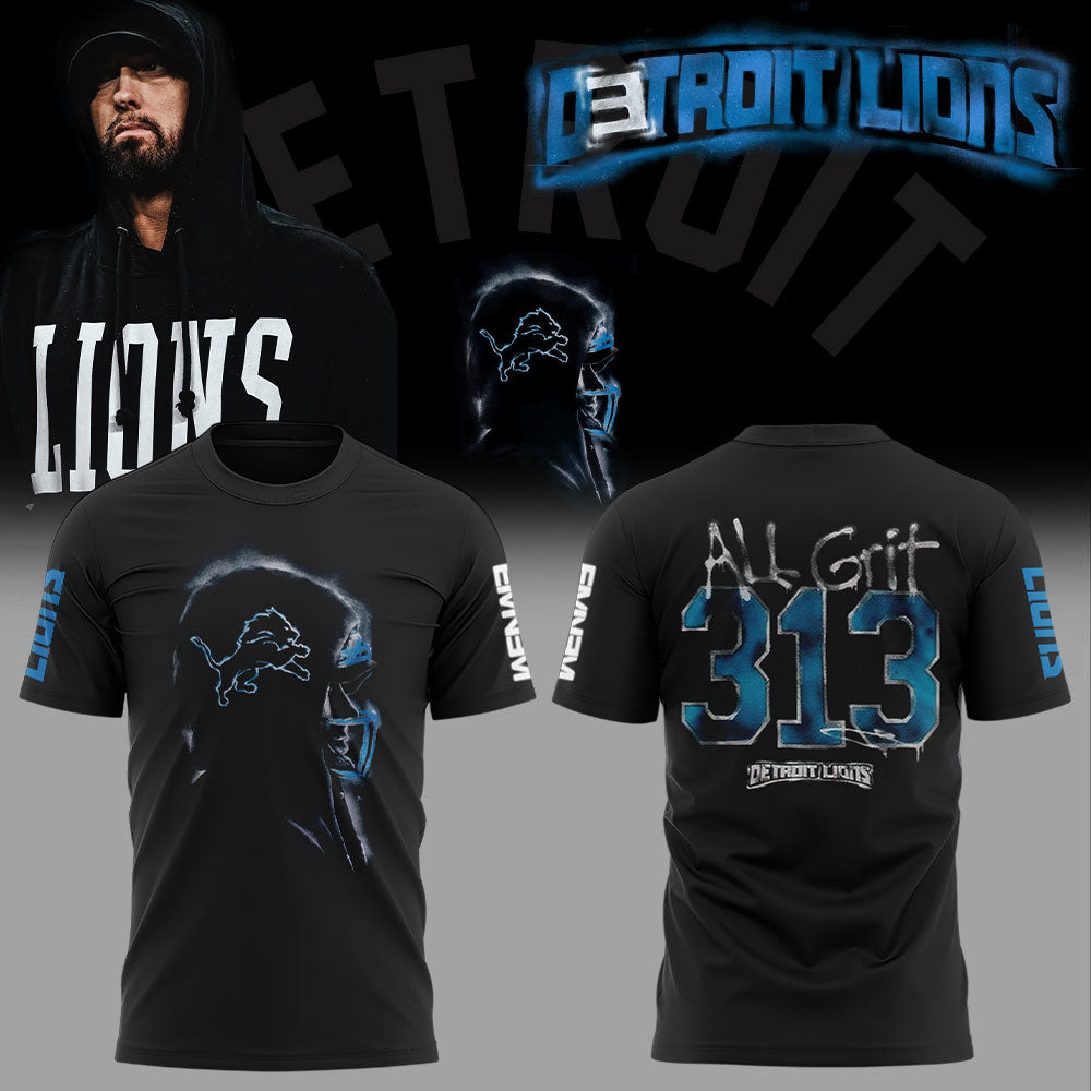 . Eminem x Lions Available Collection 2025 Combo Black Shirt