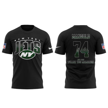 NY.Jets Legend Nick Mangold. Thank You Memories Combo T-Shirt