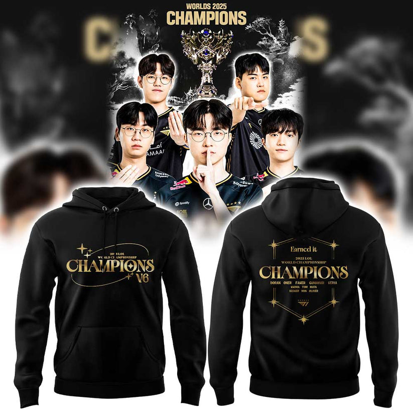 T1 World Champions V6 2025 Limited Edition Combo Hoodie