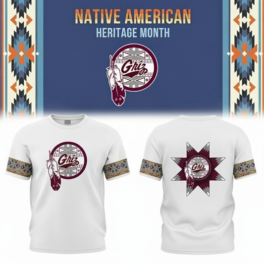 Montana Grizzlies football Native American Heritage Month T-Shirt White