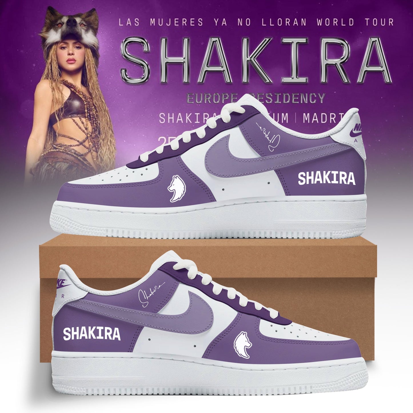 Air Force 1 SHE WOLF- SHAKIRA Customize Edition