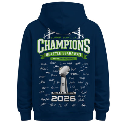 Seattle Seahawks Super Bowl LX Champions Limited Edition Hoodie