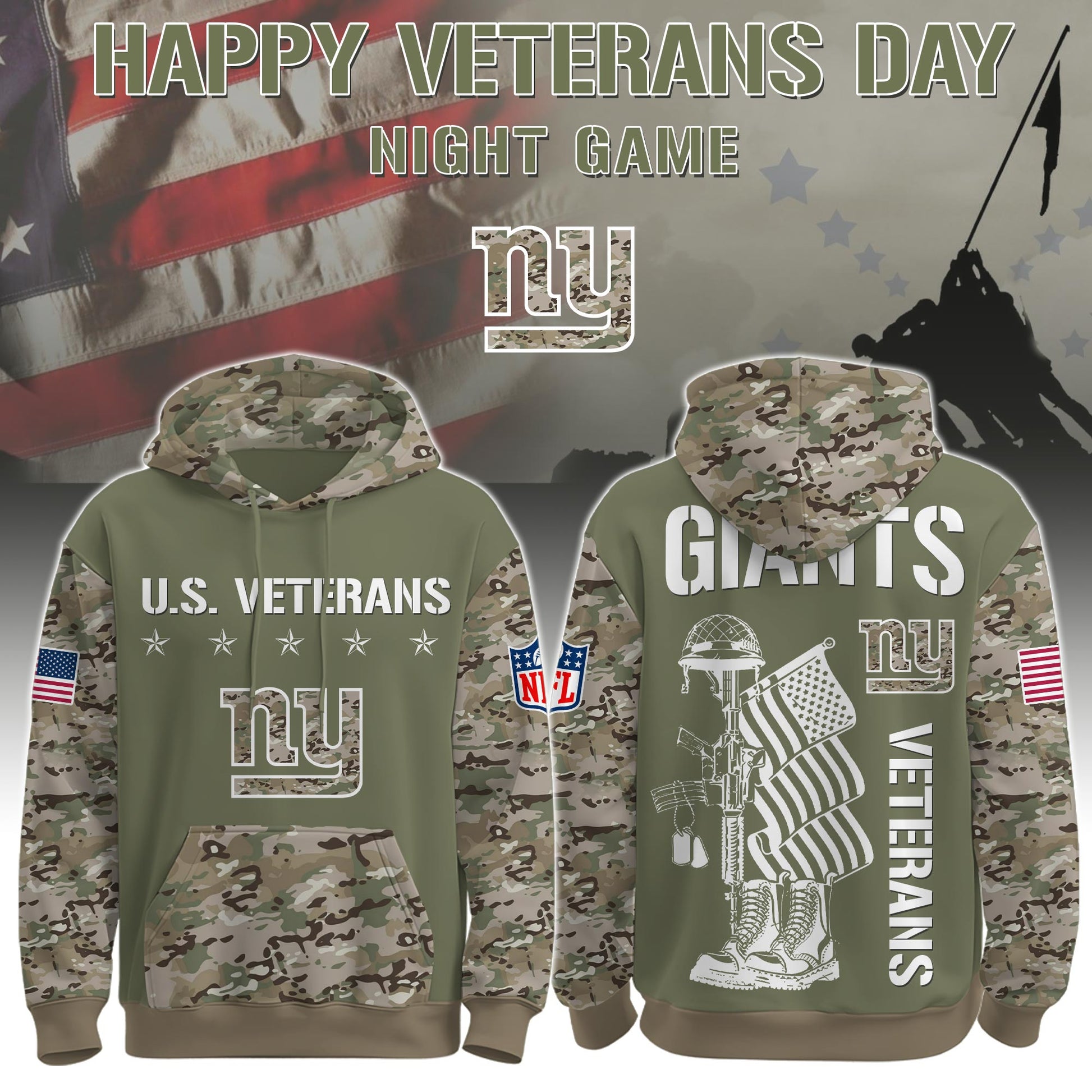 New York Jets - Veteran Day 2025 Hoodie Limited Edions