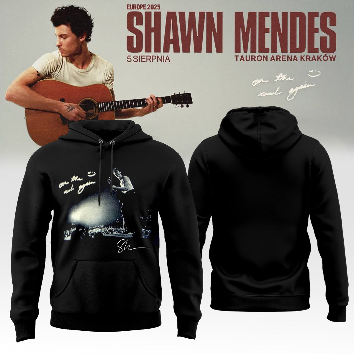 Shawn Mendes _ On The Road Again Black Hoodie