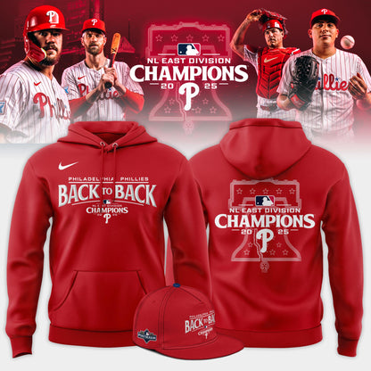Philadelphia Phillies BACK-TO-BACK NL EAST CHAMPIONS Hoodie