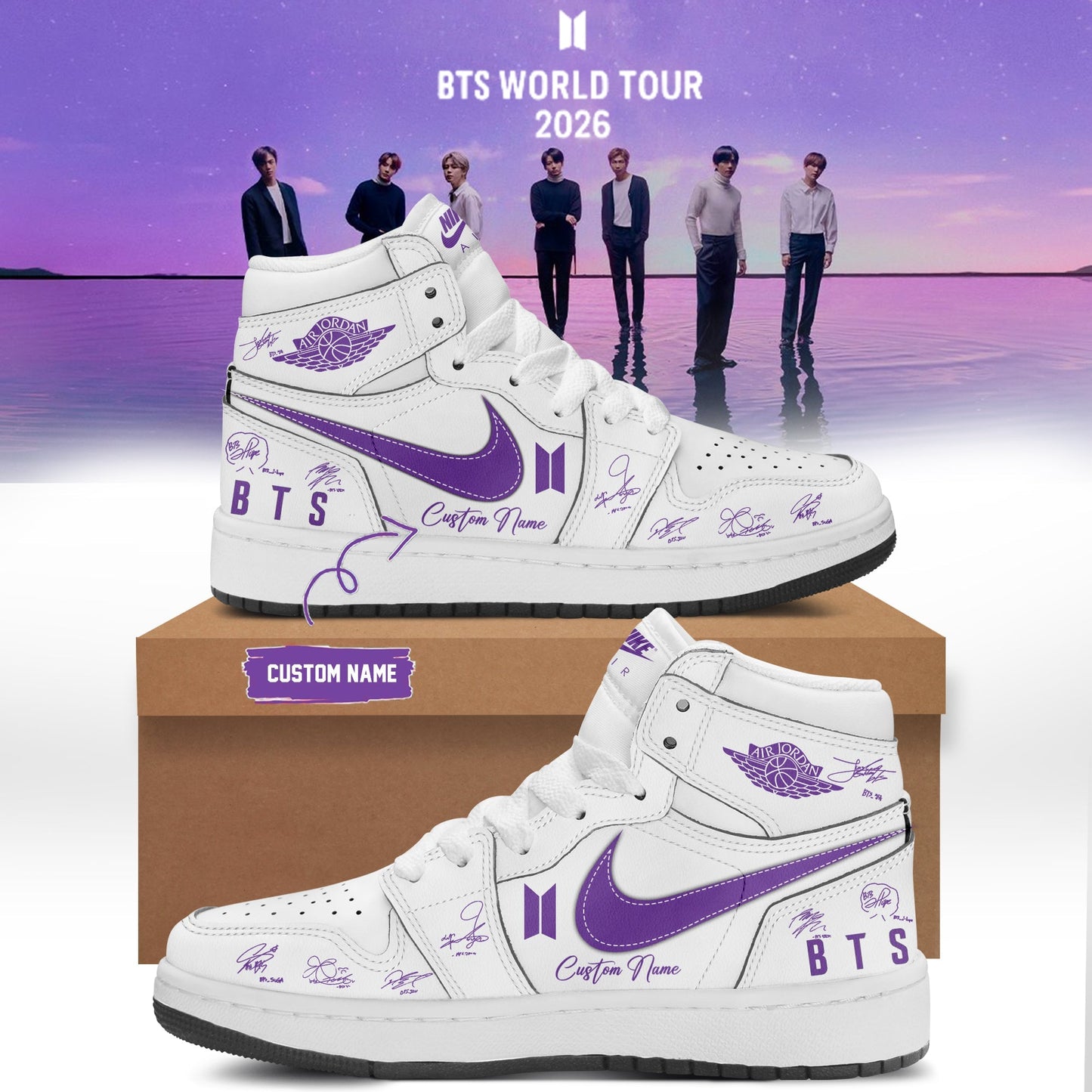 BTS Comeback & World Tour 2026 Limited Edition Signature “ Shoes