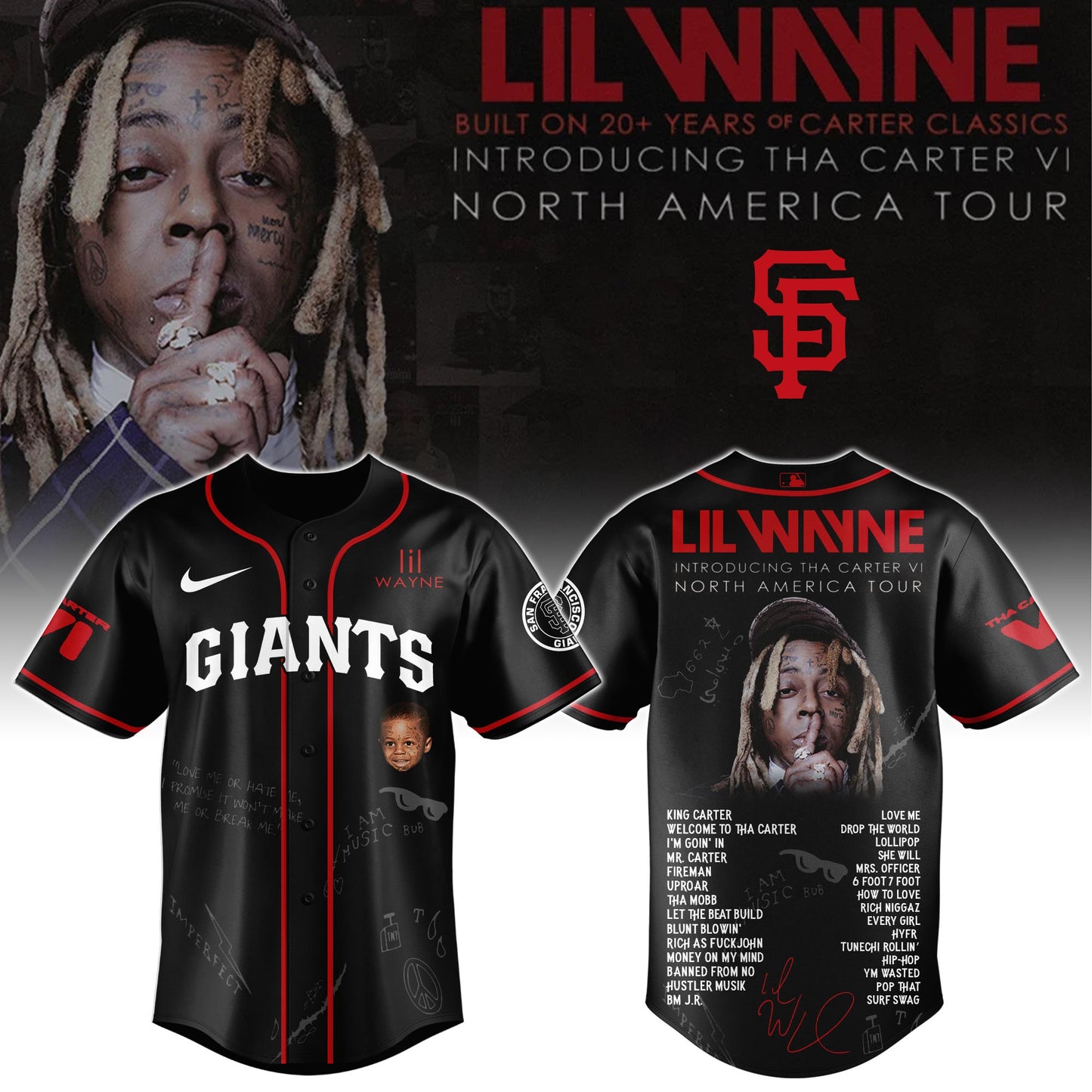 SF Special Lil Wayne "Tha Carter VI" Tour Limited Edition Jersey