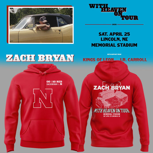 Limited Edition “With Heaven On Tour 2026” at Memorial Stadium Hoodie