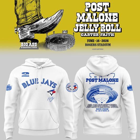Limited Edition Post Malone Merch Tour 2026 At Rogers Stadium Hoodie-KC06172608