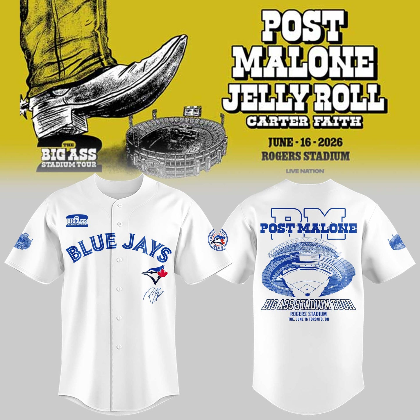 The BIG ASS Stadium Tour 2026 At Rogers Stadium Jersey-KC06172613