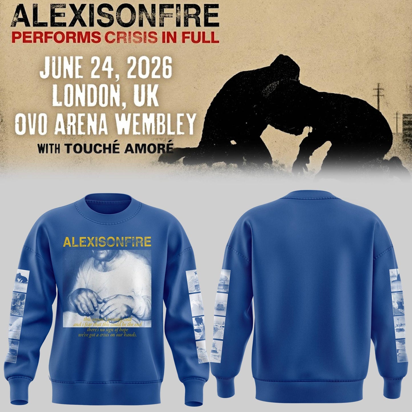 “Crisis 20th Anniversary Shows” 🎸🎤 Sweatshirt