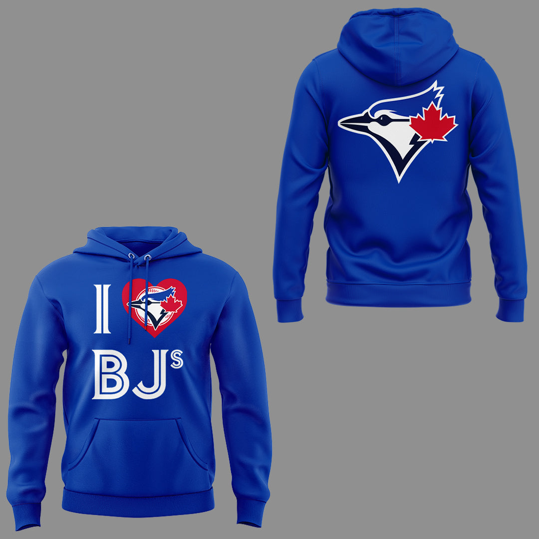 Limited Edition Blue Jays Baseball 'I love BJ' Hoodie-KC07282540