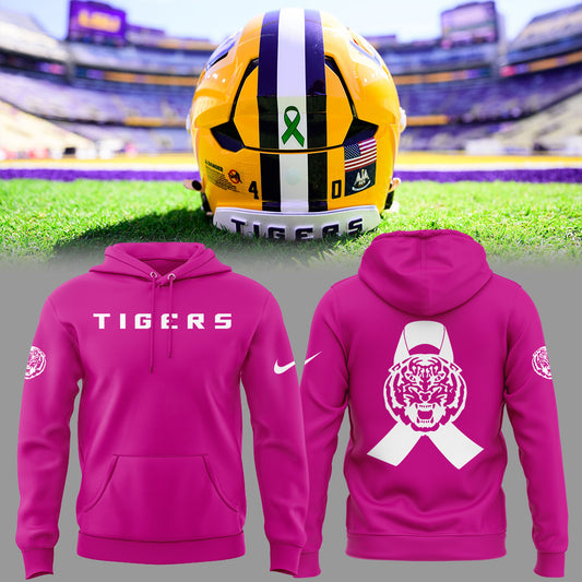 Limited Edition LSU Football Beat Cancer P Hoodie-KC10162503