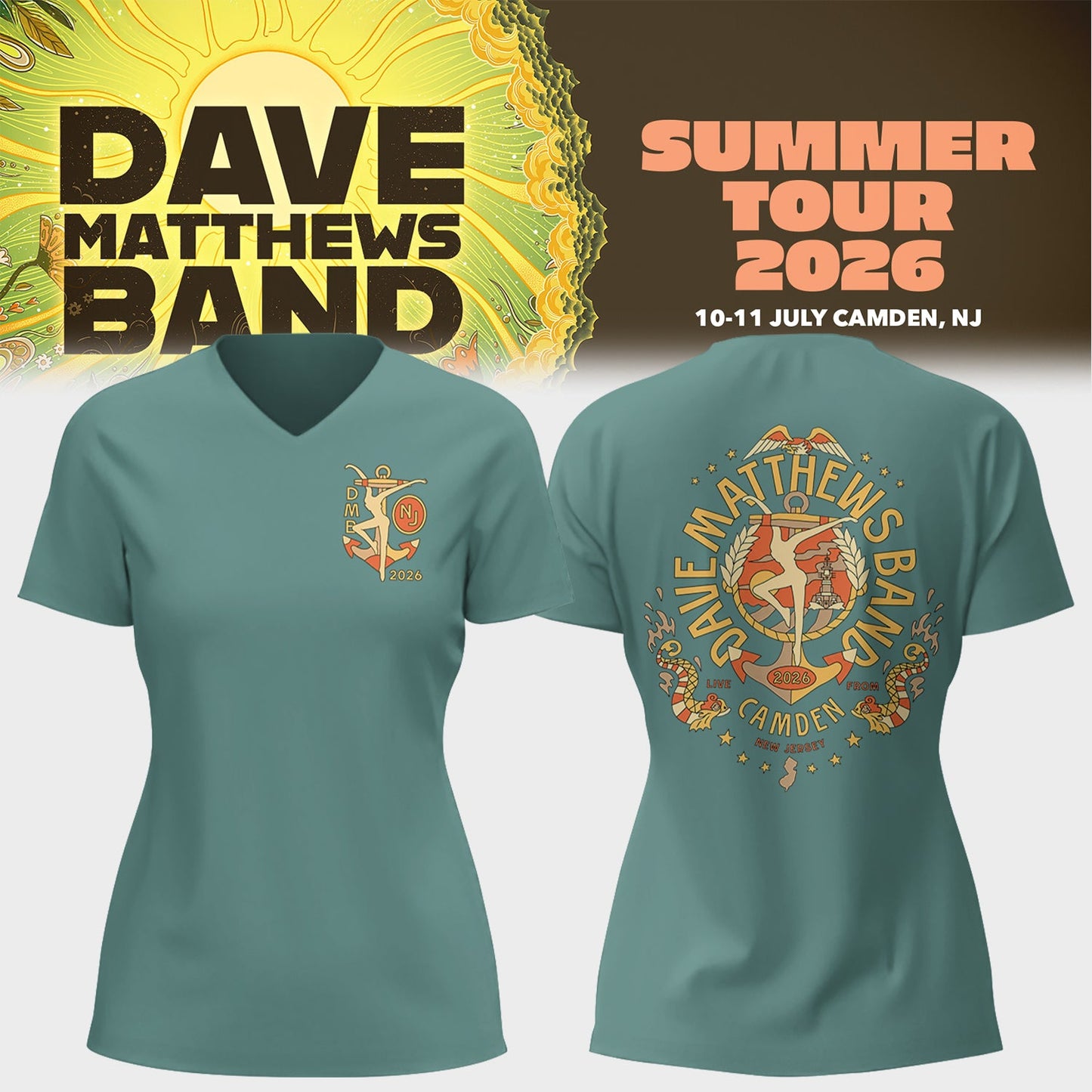 Limited Edition Summer Tour 2026 At Camden,NJ V-neck Shirt