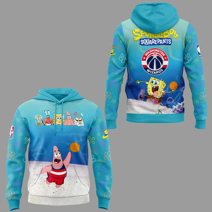 Washington Wizards Merch - SpongeBob SquarePants Hoodie - City In Bloom Collecions