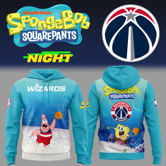 Washington Wizards Merch - SpongeBob SquarePants Hoodie - City In Bloom Collecions