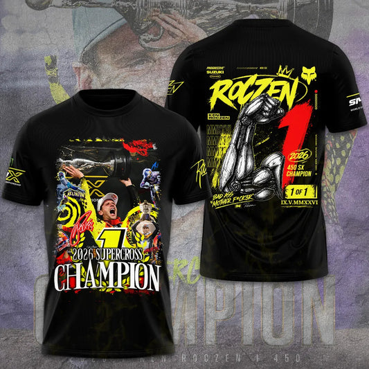 Limited Edition Ken Roczen 450SX Supercross Champion 2026 T-Shirt