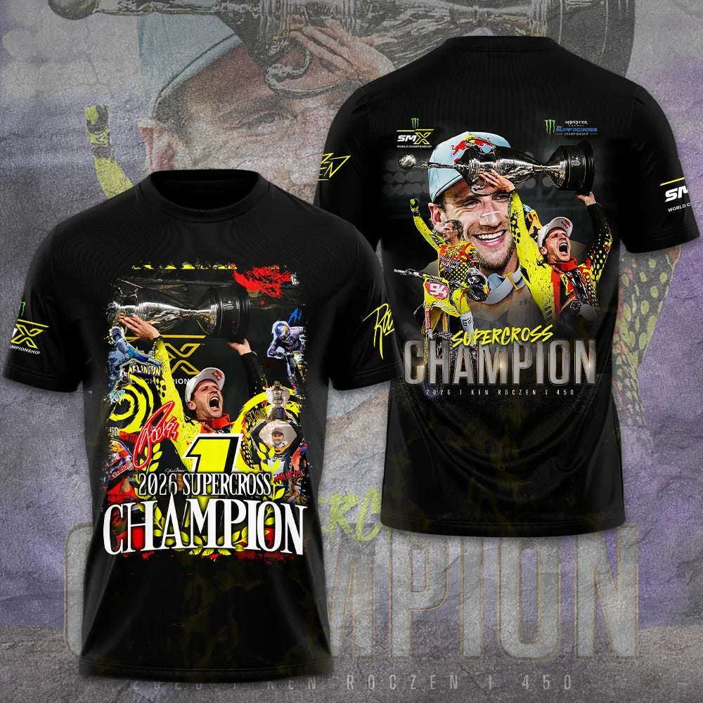 Limited Edition Ken Roczen 450SX Supercross Champion 2026 T-Shirt
