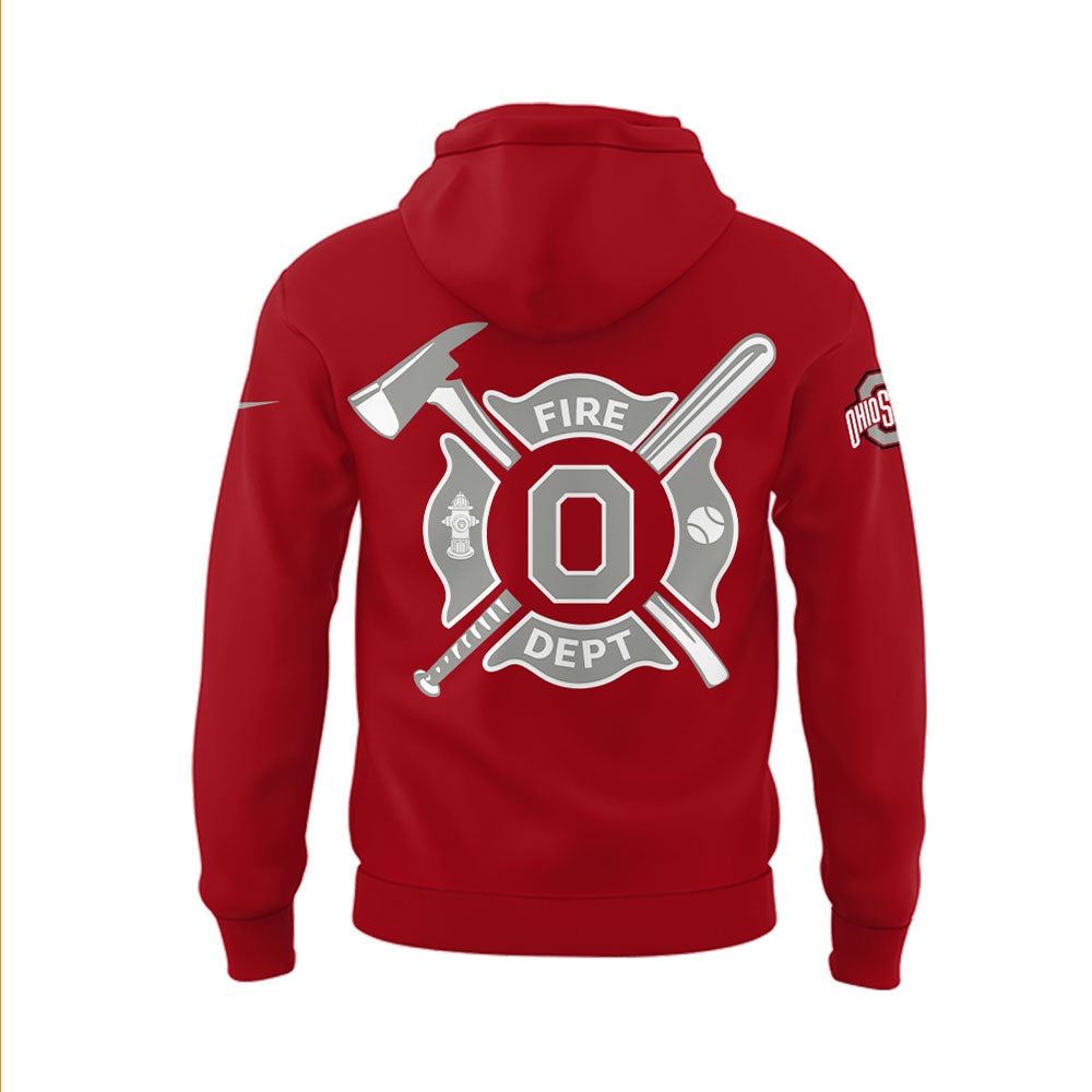Ohio State Baseball x Firefighter Appreciation Night Hoodie-LL250317015