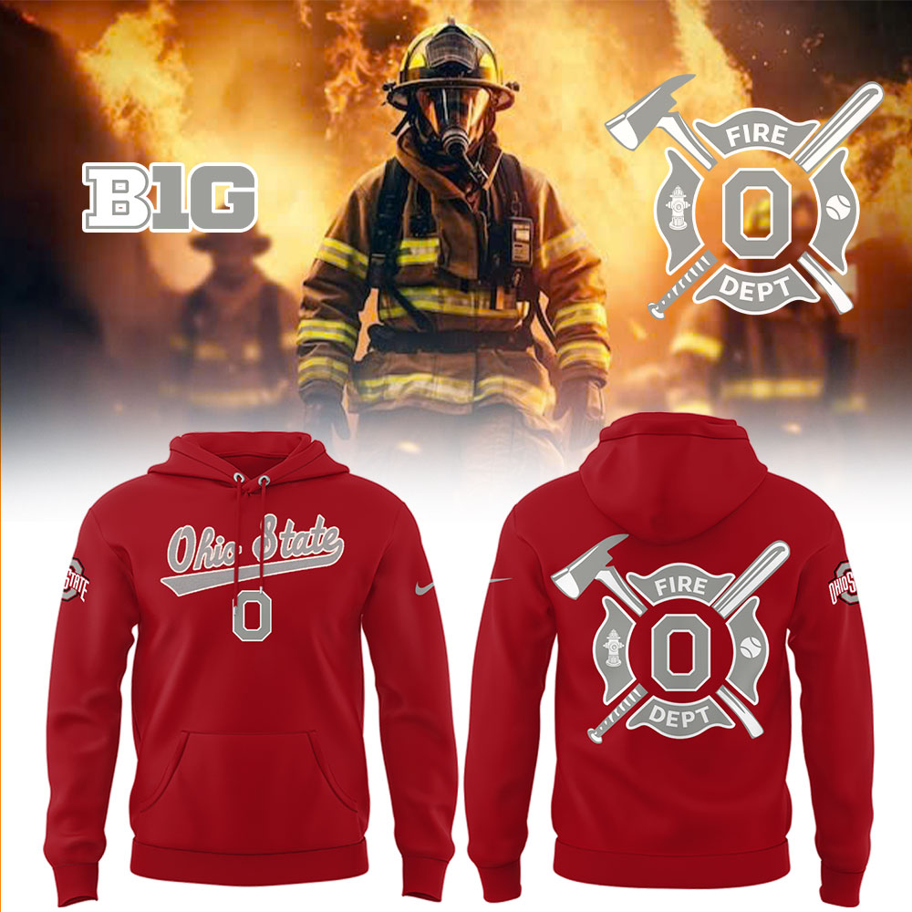 Ohio State Baseball x Firefighter Appreciation Night Hoodie-LL250317015
